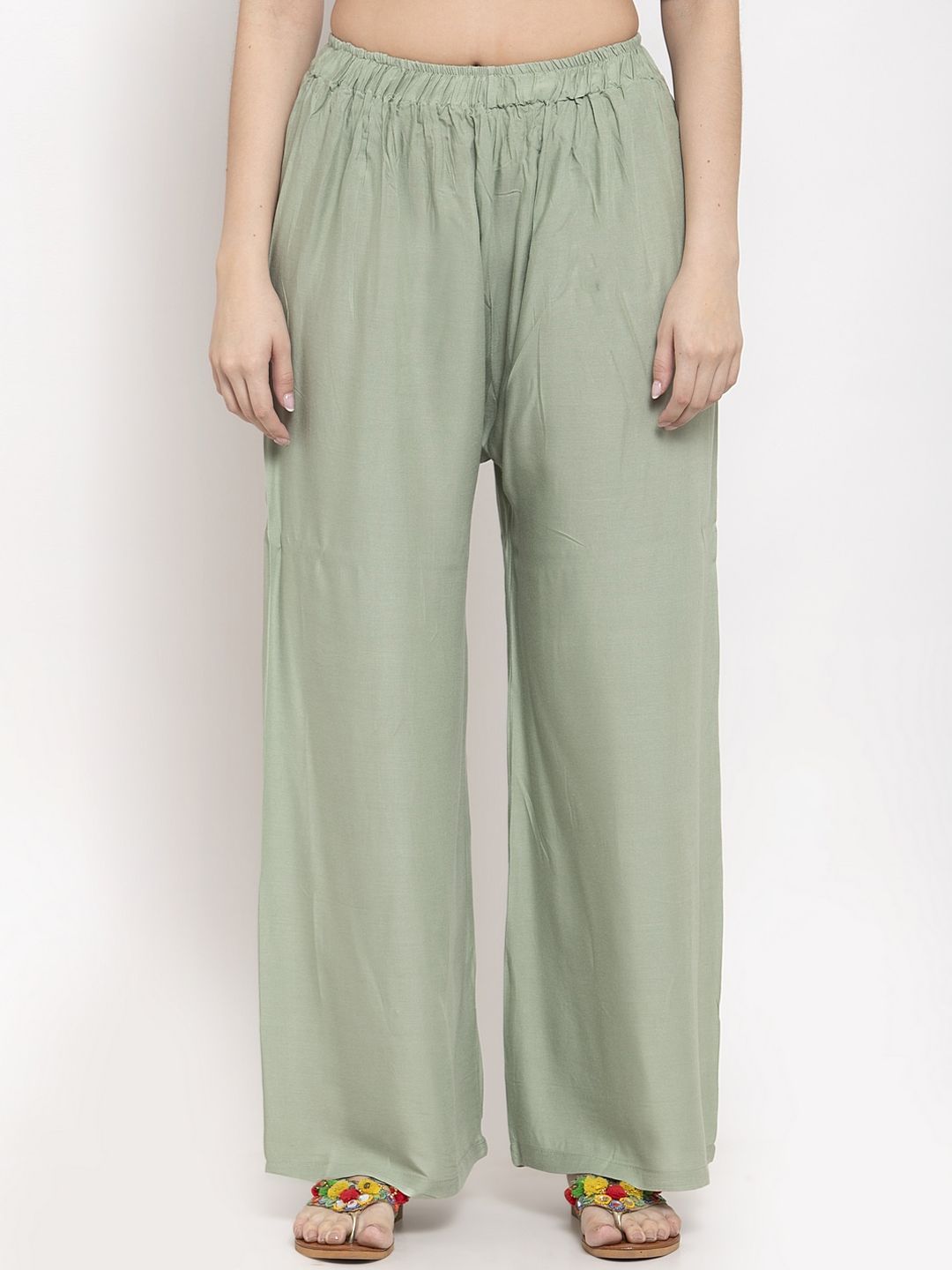 TAG 7 Women Pack Of 2 Solid Straight Palazzos - Distacart