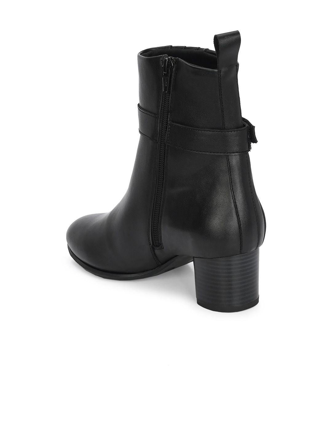 Delize Women Blokck Heeled High Top Chelsea Boots