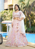 Thumbnail for Monjolika Fashion Silk Embroidered Light Pink Designer Lehenga Choli
