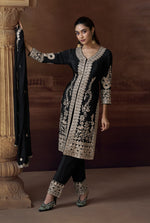 Thumbnail for Anaita Black Heavy Chinon Stitched Salwar Suit With Sequence Embroidery Work - Distacart