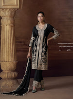 Thumbnail for Anaita Black Heavy Chinon Stitched Salwar Suit With Sequence Embroidery Work - Distacart