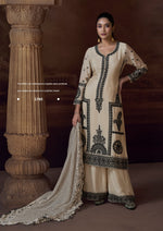 Thumbnail for Anaita Beige Heavy Chinon Stitched Salwar Suit With Sequence Embroidery Work - Distacart