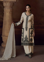 Thumbnail for Anaita Beige Heavy Chinon Stitched Salwar Suit With Sequence Embroidery Work - Distacart