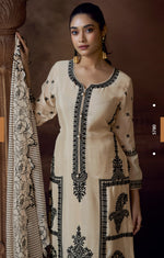 Thumbnail for Anaita Beige Heavy Chinon Stitched Salwar Suit With Sequence Embroidery Work - Distacart