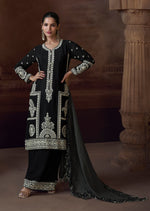 Thumbnail for Anaita Black Heavy Chinon Stitched Salwar Suit With Sequence Embroidery Work - Distacart