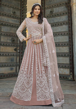 Thumbnail for Monjolika Fashion Embroidered Dusty Net Reception Designer Salwar Suit
