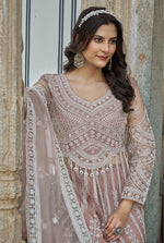 Thumbnail for Monjolika Fashion Embroidered Dusty Net Reception Designer Salwar Suit