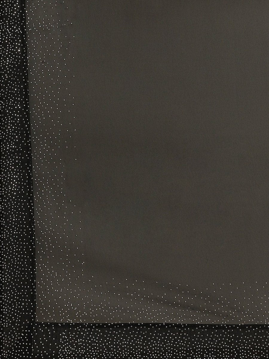 Anouk Black Stone Detail Border Saree - Distacart