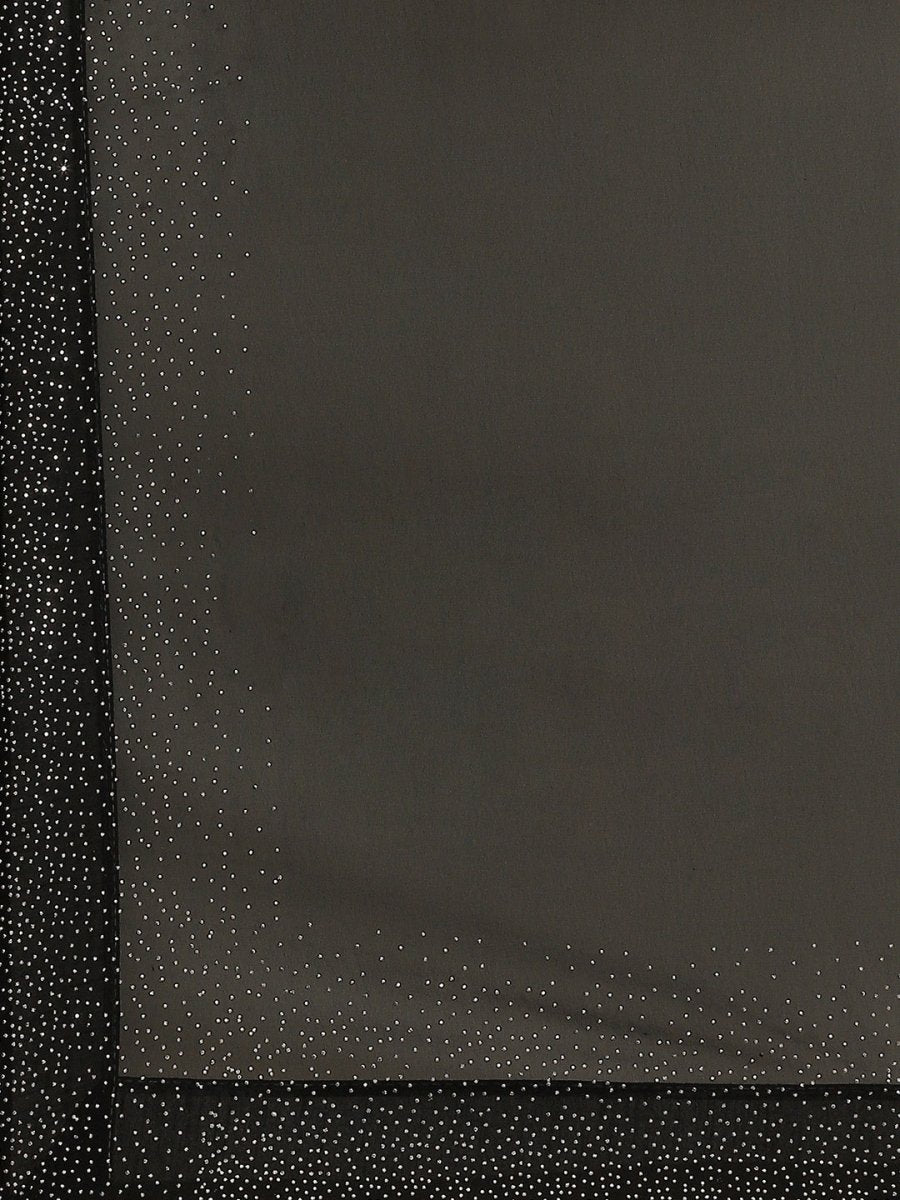 Anouk Black Stone Detail Border Saree - Distacart