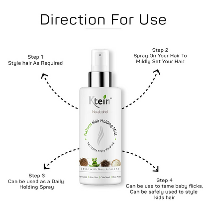 Ktein Natural Hair Holding Spray Without Alcohol - Distacart