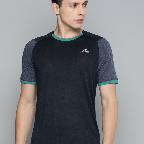 Alcis Men Colourblocked Dry Tech Slim Fit T-shirt - Distacart