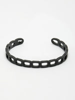 Thumbnail for NVR Men's Black Rhodium-Plated Metal Cuff Bracelet - Distacart
