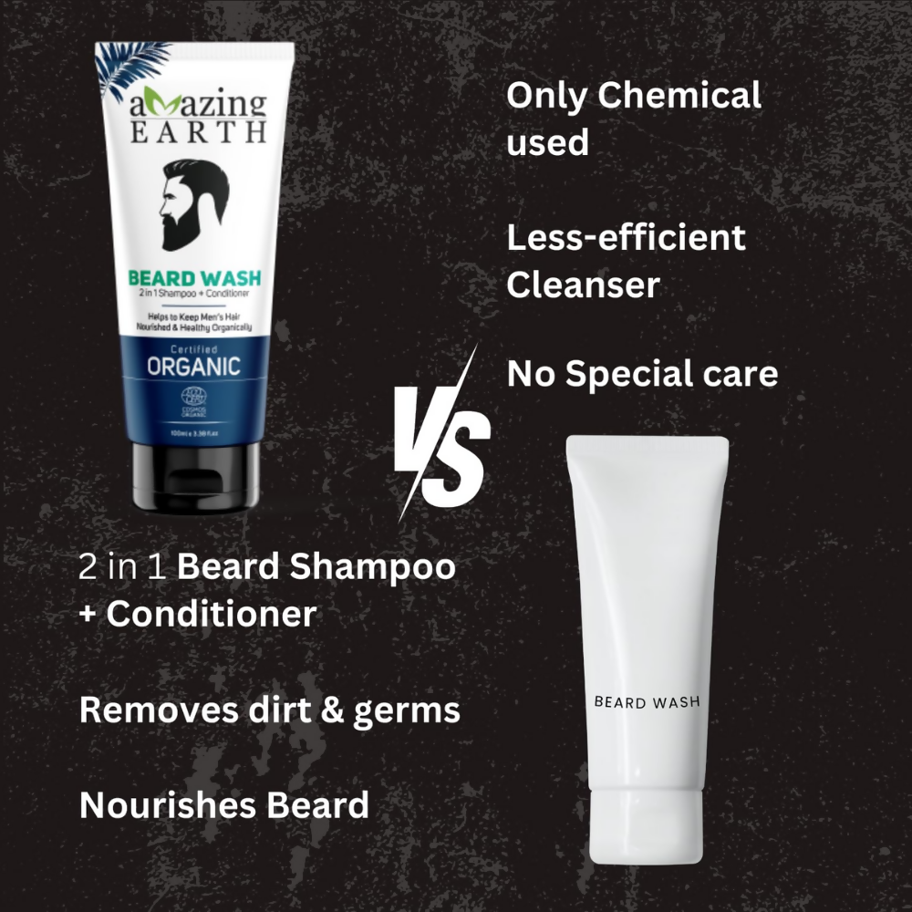Amazing Earth 2 in 1 Beard Wash for Men - Dista
