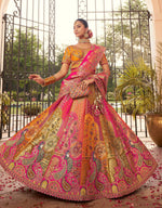 Thumbnail for Monjolika Fashion Multi Colour Banarasi Silk Diamond Wedding Trendy Lehenga Choli