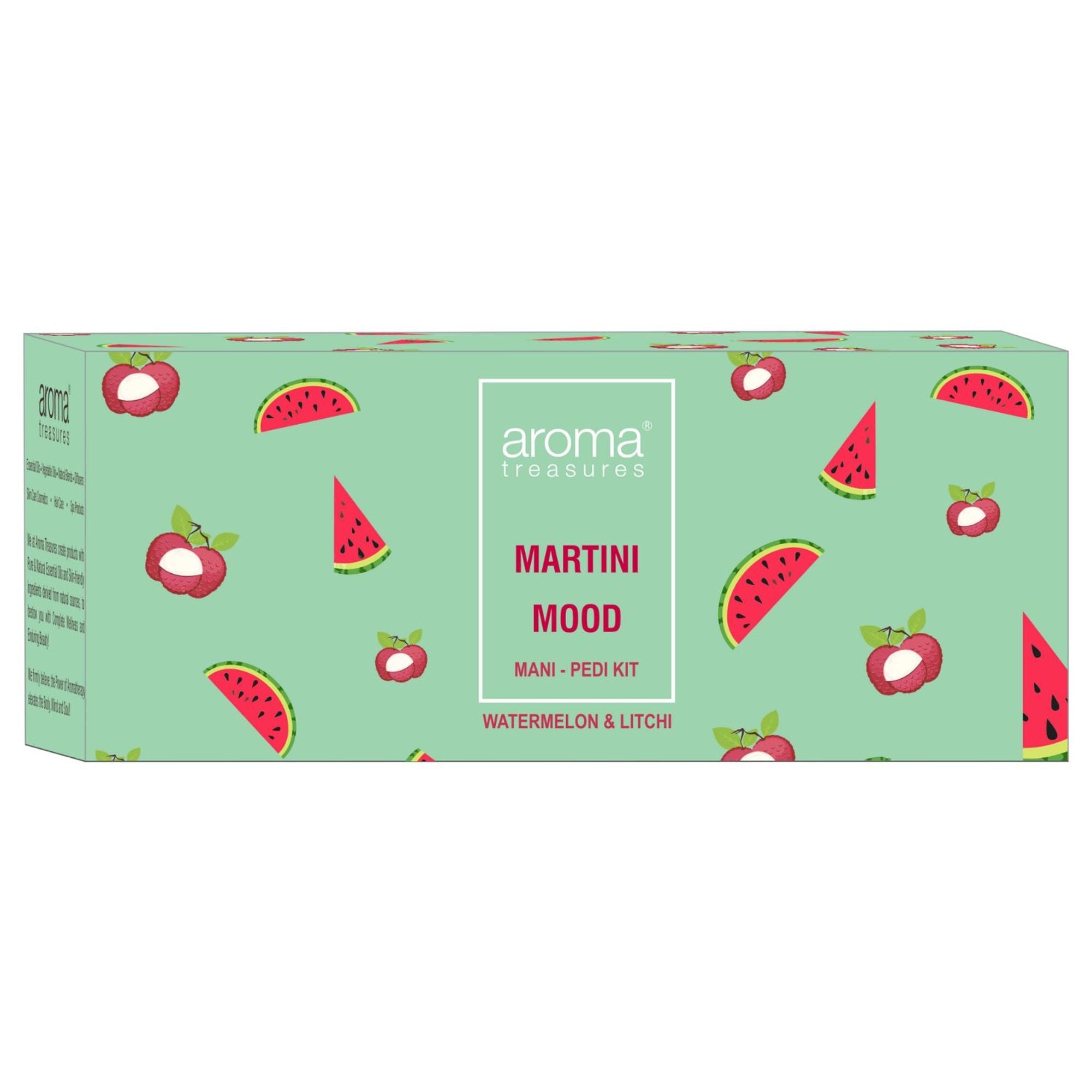 Aroma Treasures Martini Mood Mani-Pedi Kit with Watermelon and Litchi