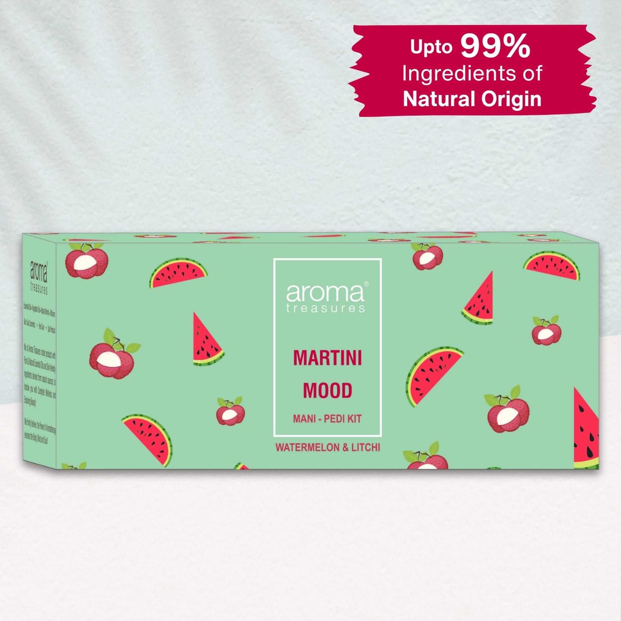 Aroma Treasures Martini Mood Mani-Pedi Kit With Watermelon And Litchi - Distacart