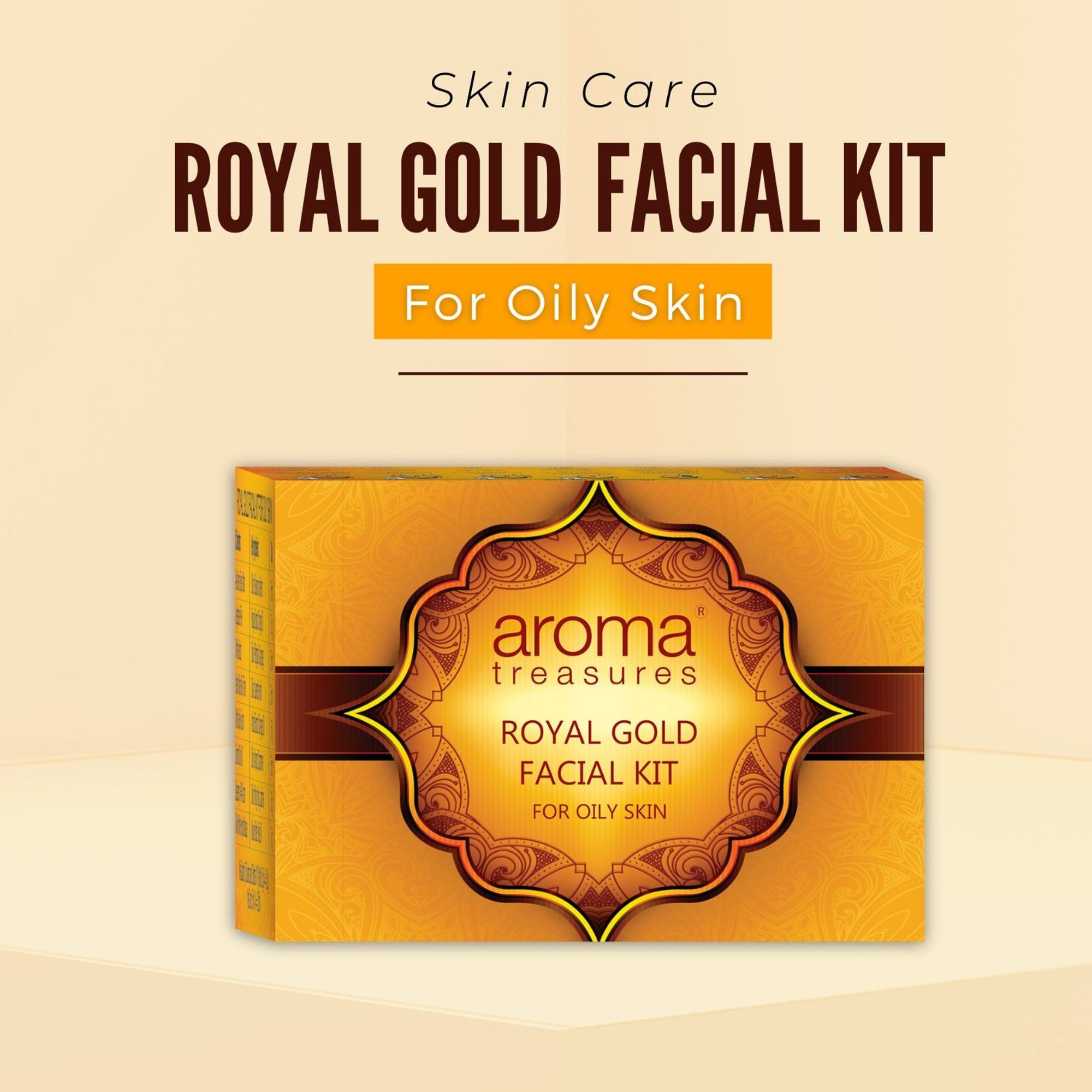 Aroma Treasures Royal Gold Facial Kit For Oily Skin - Single Time - Distacart
