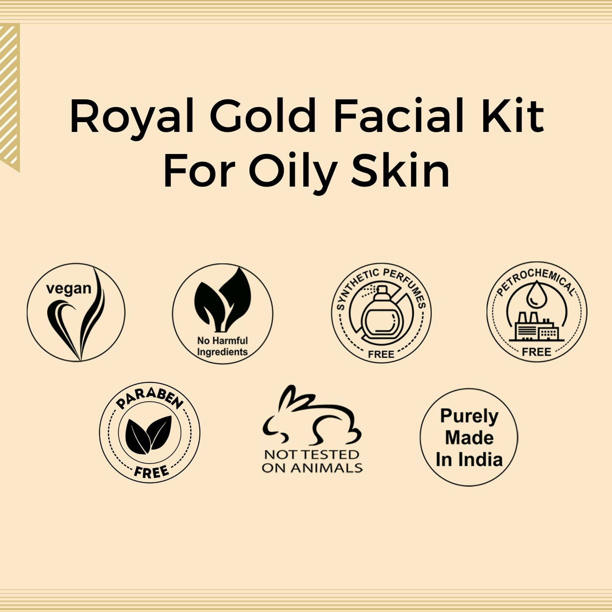 Aroma Treasures Royal Gold Facial Kit For Oily Skin - Single Time - Distacart
