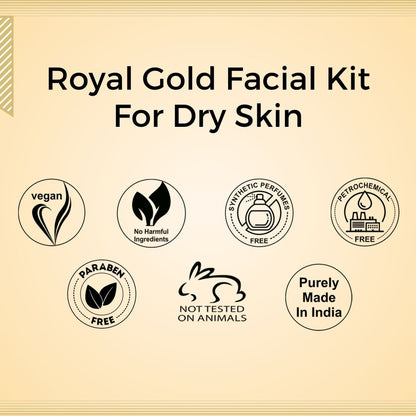 Aroma Treasure Royal Gold Facial Kit For Dry Skin - Single Time - Distacart