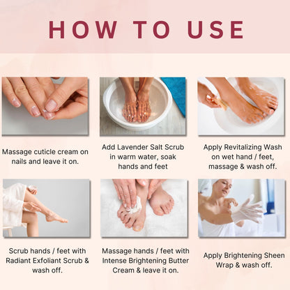 Aroma Treasure Brightening Sheen Mani - Pedi Kit - Single Time - Distacart