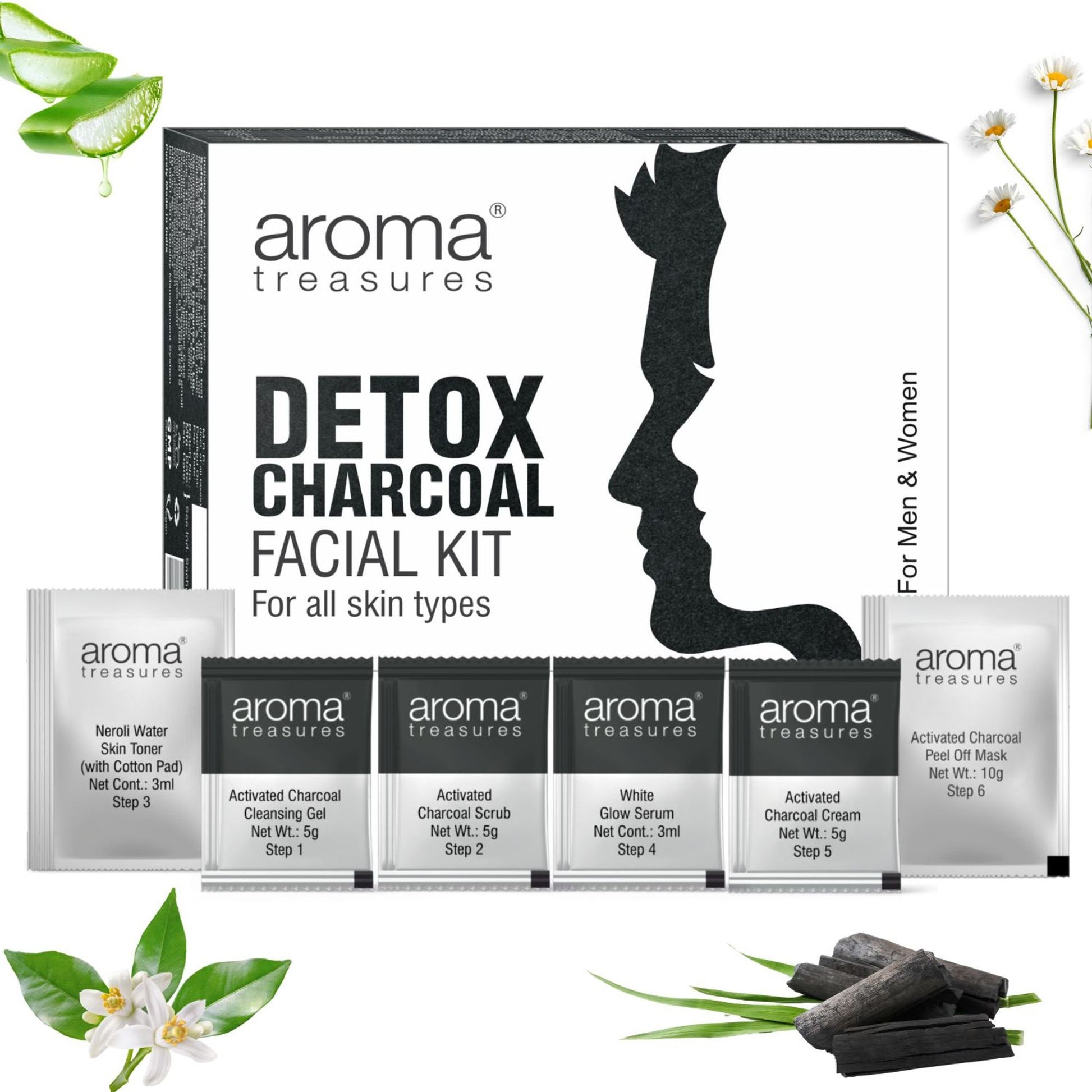 Aroma Treasures Detox Charcoal Facial Kit - Distacart