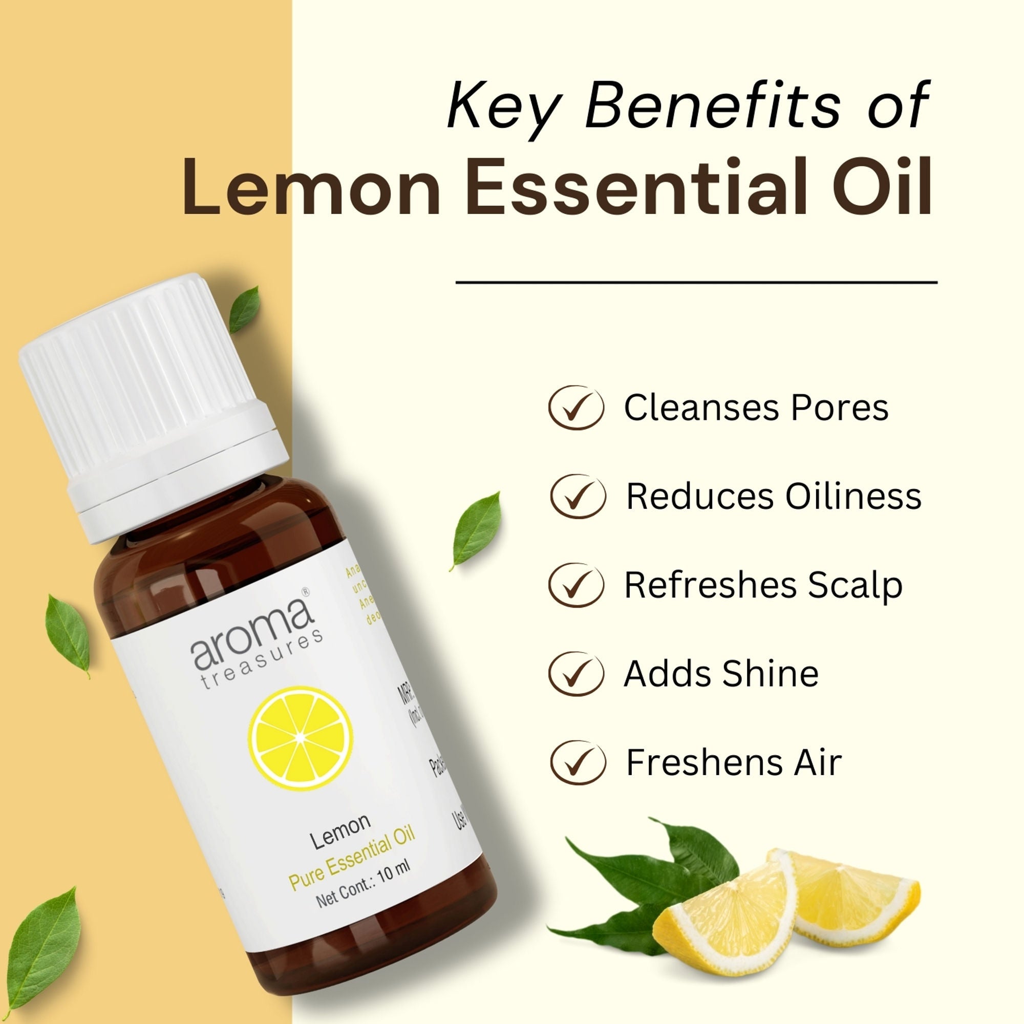 Aroma Treasures Lemon Pure Essential Oil - Distacart