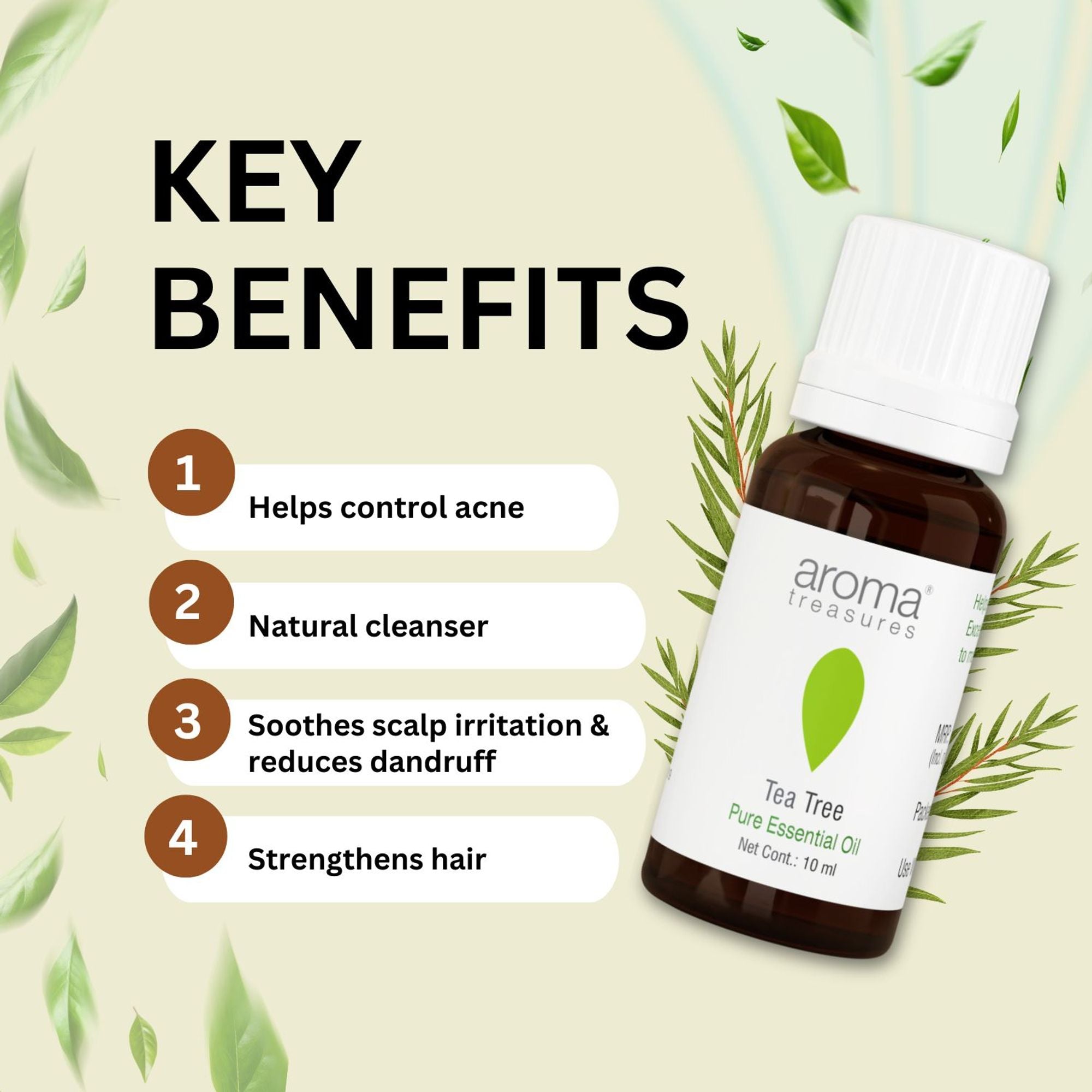 Aroma Treasures Tea Tree Pure Essential Oil - Distacart