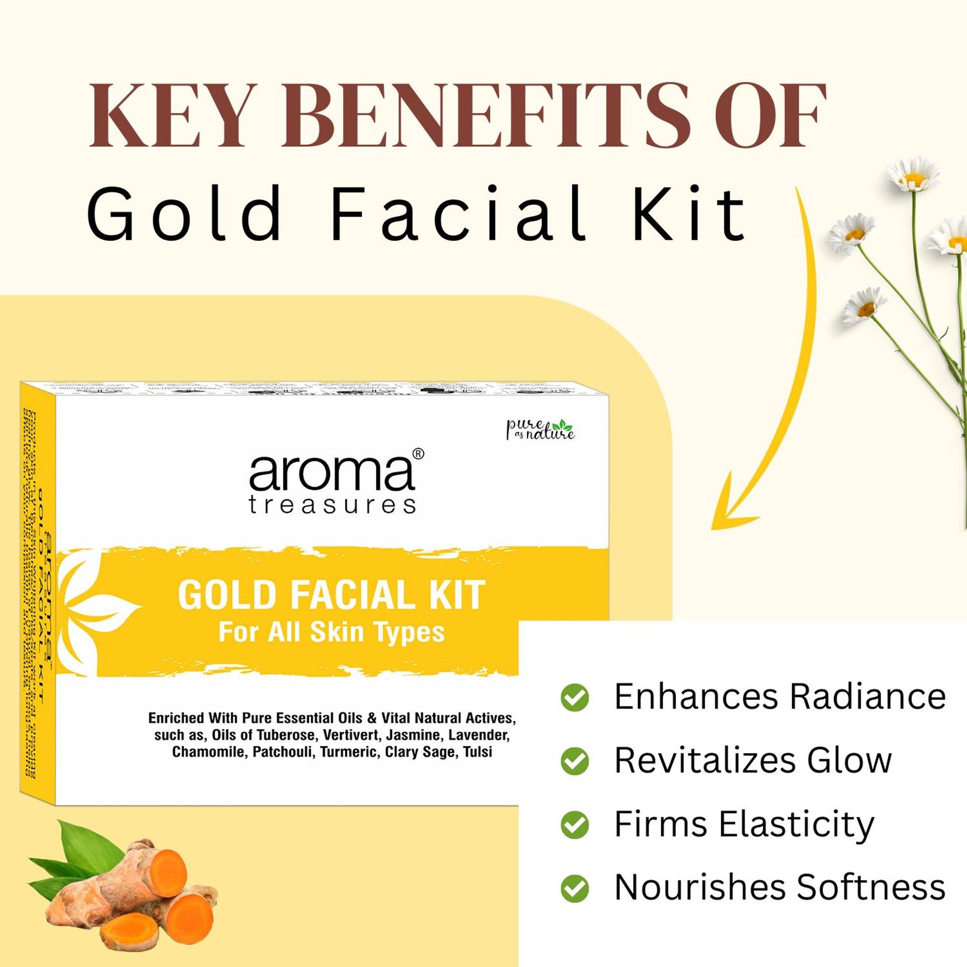 Aroma Treasures Gold Facial Kit - Distacart