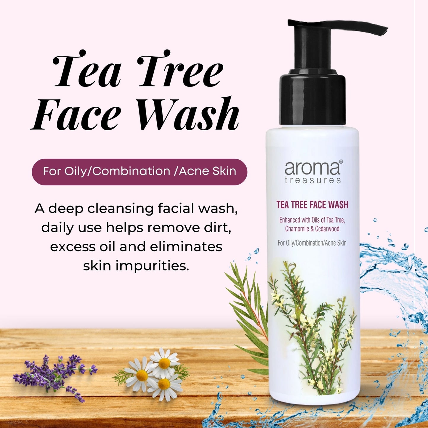 Aroma Treasures Tea Tree Face Wash - Distacart