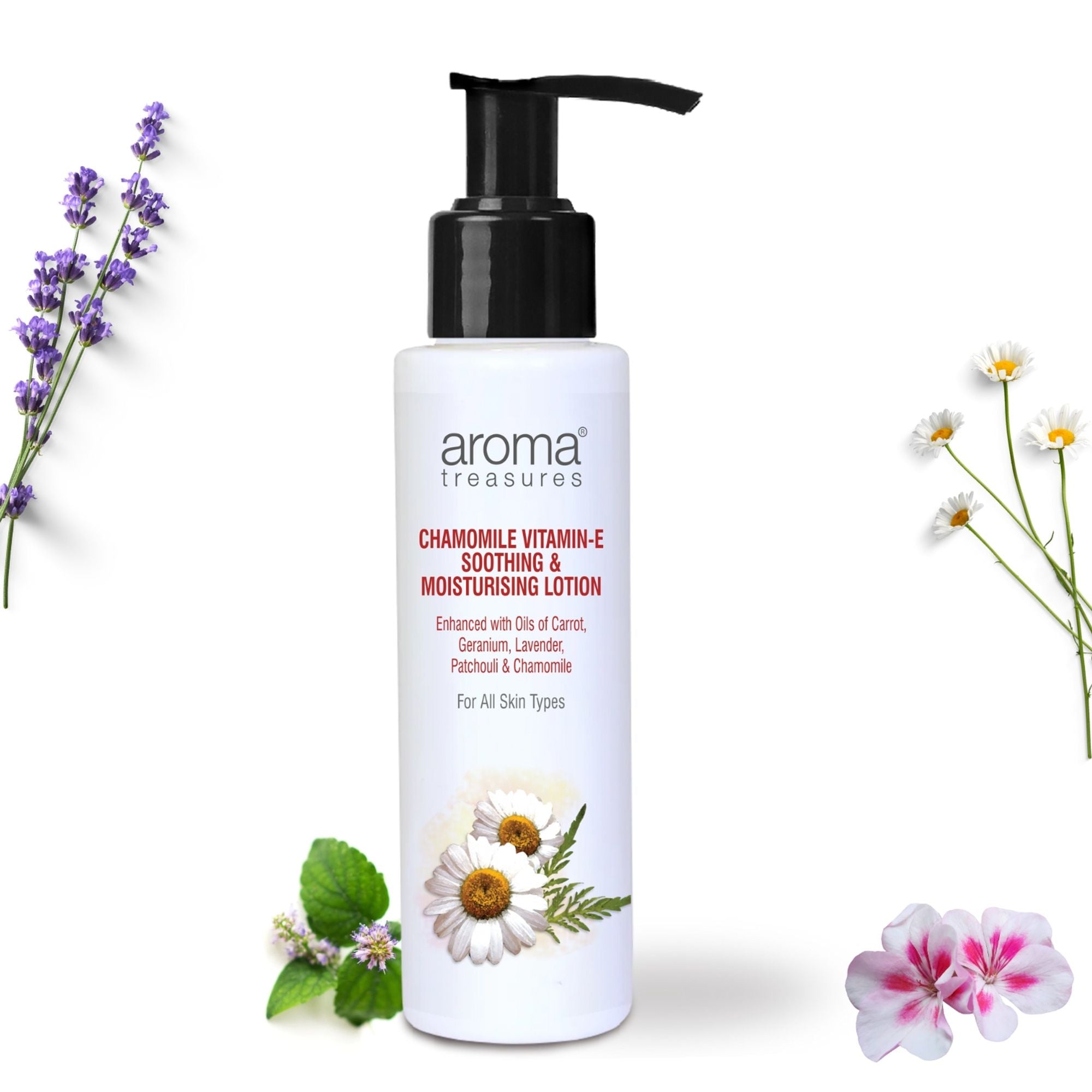 Aroma Treasures Chamomile Vitamin-E- Soothing & Moisturizing Lotion - Distacart