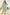 Monjolika Fashion Light Cyan Cotton Solid Festival Casual Kurti