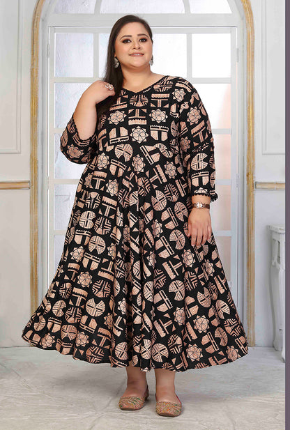 Monjolika Fashion Rayon Printed Black Designer Kurti - Distacart