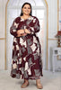 Monjolika Fashion Rayon Printed Wine Designer Kurti - Distacart