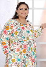 Thumbnail for Monjolika Fashion Rayon Printed White Designer Kurti