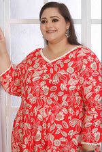 Thumbnail for Monjolika Fashion Rayon Printed Red Designer Kurti
