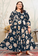 Thumbnail for Monjolika Fashion Dark Teal Ceremonial Rayon Designer Kurti