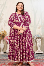 Thumbnail for Monjolika Fashion Wine Ceremonial Rayon Designer Kurti