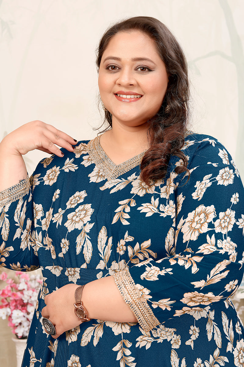 Monjolika Fashion Morpeach Ceremonial Rayon Designer Kurti