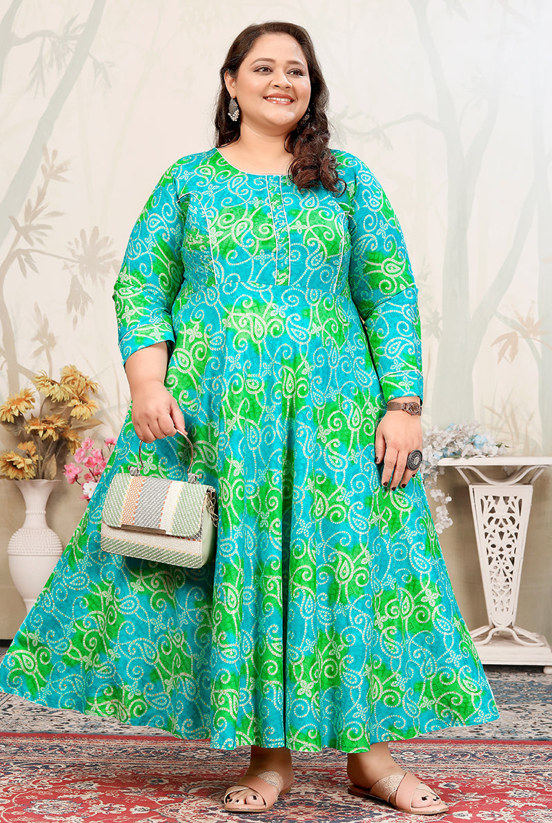 Monjolika Fashion Aqua Blue Ceremonial Rayon Designer Kurti