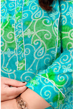 Thumbnail for Monjolika Fashion Aqua Blue Ceremonial Rayon Designer Kurti