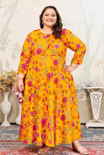 Thumbnail for Monjolika Fashion Yellow Ceremonial Rayon Designer Kurti