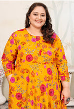 Thumbnail for Monjolika Fashion Yellow Ceremonial Rayon Designer Kurti