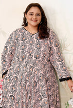 Thumbnail for Monjolika Fashion Beige Ceremonial Rayon Designer Kurti