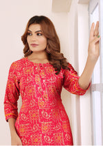 Thumbnail for Monjolika Fashion Viscose Rani Pink Buttons Party Wear Kurti For Party