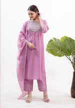 Thumbnail for Monjolika Fashion Silk Embroidered Pink Readymade Salwar Kameez