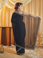 Thumbnail for kasee Beads and Stones Silk Blend Saree - Distacart