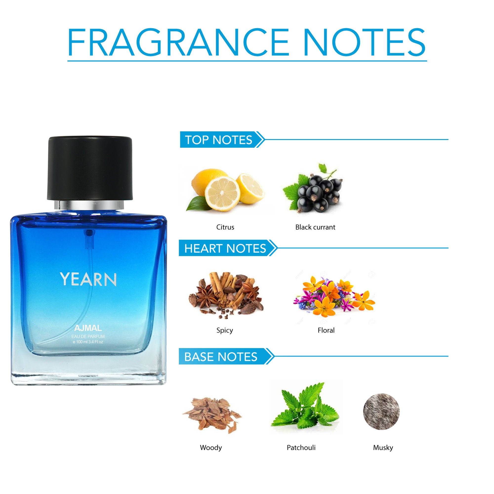 Ajmal India Yearn Eau De Parfum Aquatic for Men