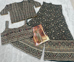 Thumbnail for Anaita D Green Georgette Stitched 3 Piece Set With Embroidery Zarkan Work - Distacart