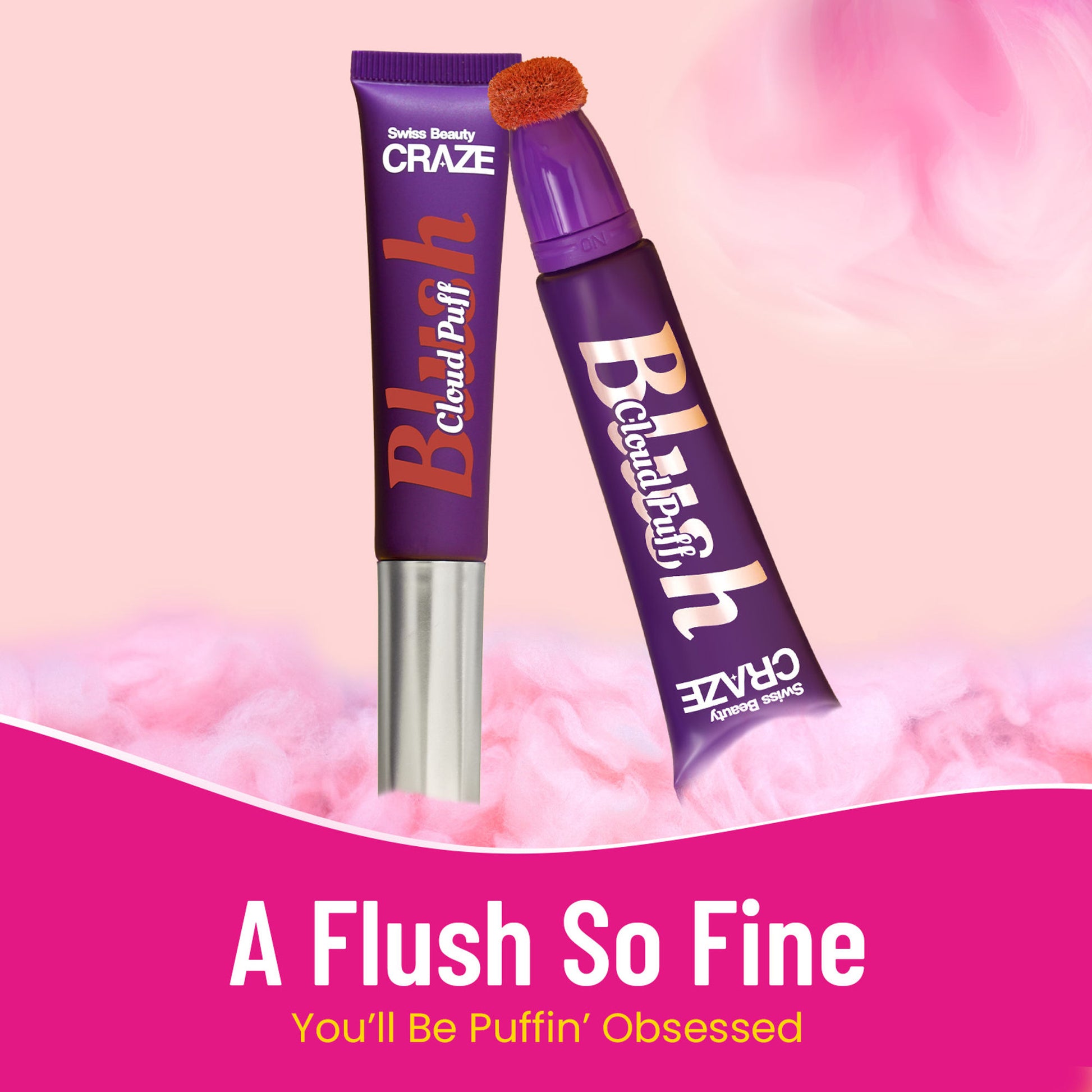 Swiss Beauty Craze Cloud Puff Blush - 1 Cloud Pink - Distacart