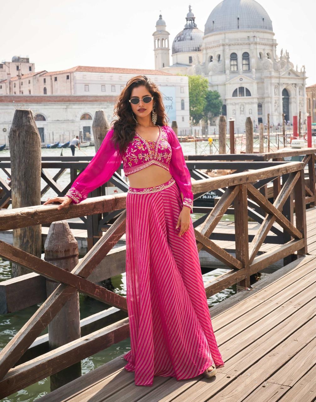 Anaita Pink Silk Stitched Suit With Embroidery Work - Dista
